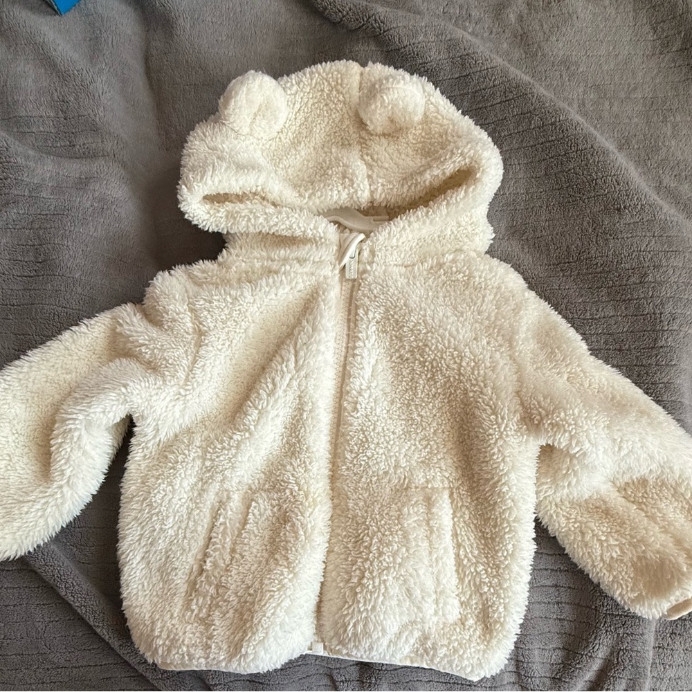 Old Navy Cream Fleece Kids Jacket with Ears